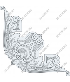  Elegant floral corner ornament