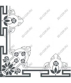  Elegant floral corner frame