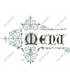 Vintage menu