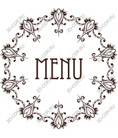 Vintage floral menu