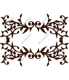  Elegant floral border with a grape vine