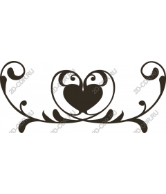  Elegant heart, floral