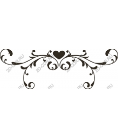  Elegant decorative heart Flourish