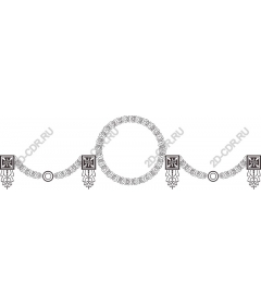 Exquisite floral and geometric border