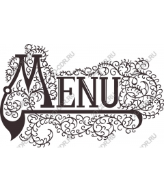 Vintage menu