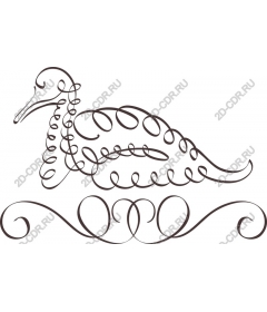 Whimsical twisted duck