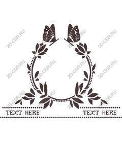  Elegant frame-butterfly