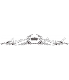  Elegant crown and ribbon
