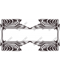  Elegant decorative frame with wavy pattern