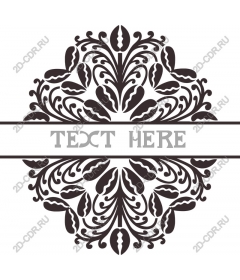  Elegant floral pattern with custom text area