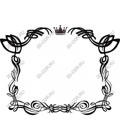  Elegant black decorative frame with crown