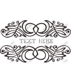  Elegant decorative swirl with individual text space