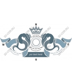  Elegant emblem mermaid
