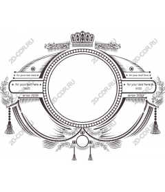 Elegant vintage decorative frame with custom text areas