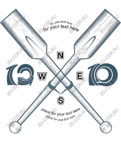  Custom crossed oars