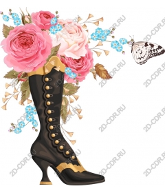  Elegant floral boots