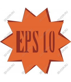 Icon EPS 10 Orange Starburst