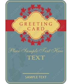  Elegant floral greeting card