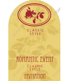  An elegant invitation with roses for a romantic event