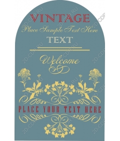 Vintage floral welcome sign
