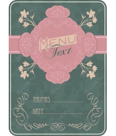 Menu template "Vintage Floral"
