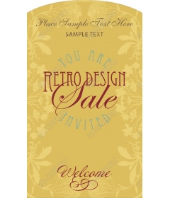 Vintage floral invitation card