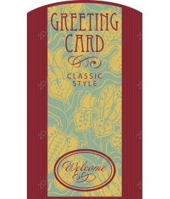 Greeting card with a classic style