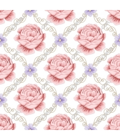  Elegant floral pattern of pink roses