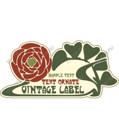 Vintage floral label