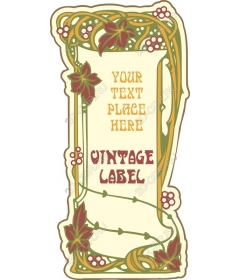  Customizable label in vintage style
