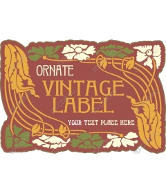 Exquisite vintage label