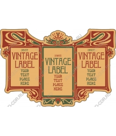 Vintage label - custom ornament