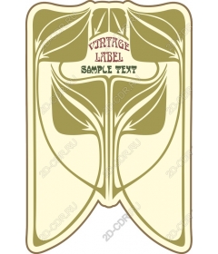 Vintage floral label