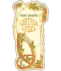 Vintage floral label