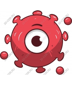  Bright cartoon virus character