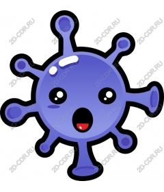 Funny cartoon virus