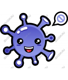 Playful cartoon-like virus