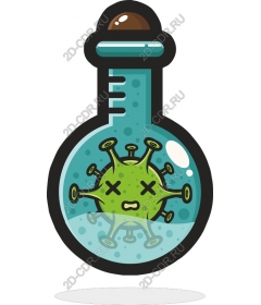 The virus in the flask
