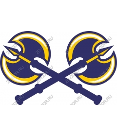  Crossed battle axes