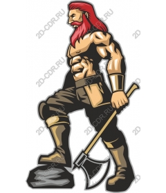 The heroic warrior with an axe