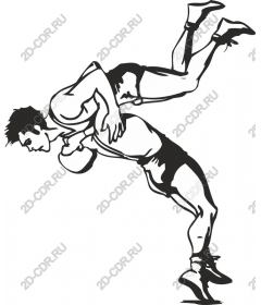 The dynamic wrestling action