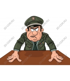 Анимированный военный офицер