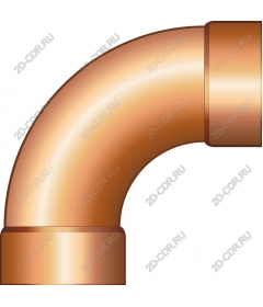 Knee copper pipe