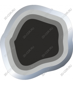 Abstract black and grey organic form