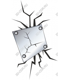  Cracked metal sign