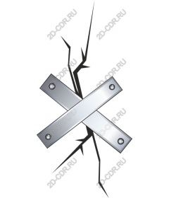  Cracked metal plate