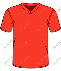  A bright red t-shirt with V-neck