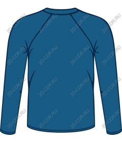  T-shirt long sleeve blue colour premium