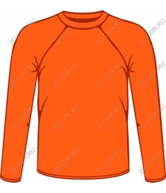  Bright orange t-shirt long sleeve