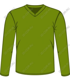  Stylish sweater with long sleeves and V-neck